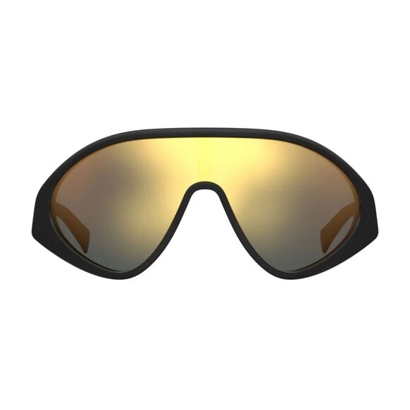 NEW MOSCHINO SUNGLASSES BLACK GOLD UNISEX EYEWEAR MOSCHINO MOS157/S 0807 SQ - Picture 2 of 3